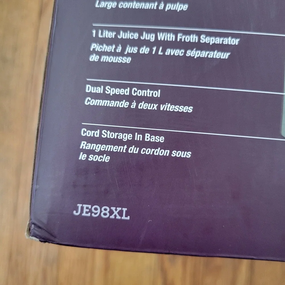 Breville Juicer Silver Dual Speed Wide Chute Juice Fountain Plus JE98XL WORKS
